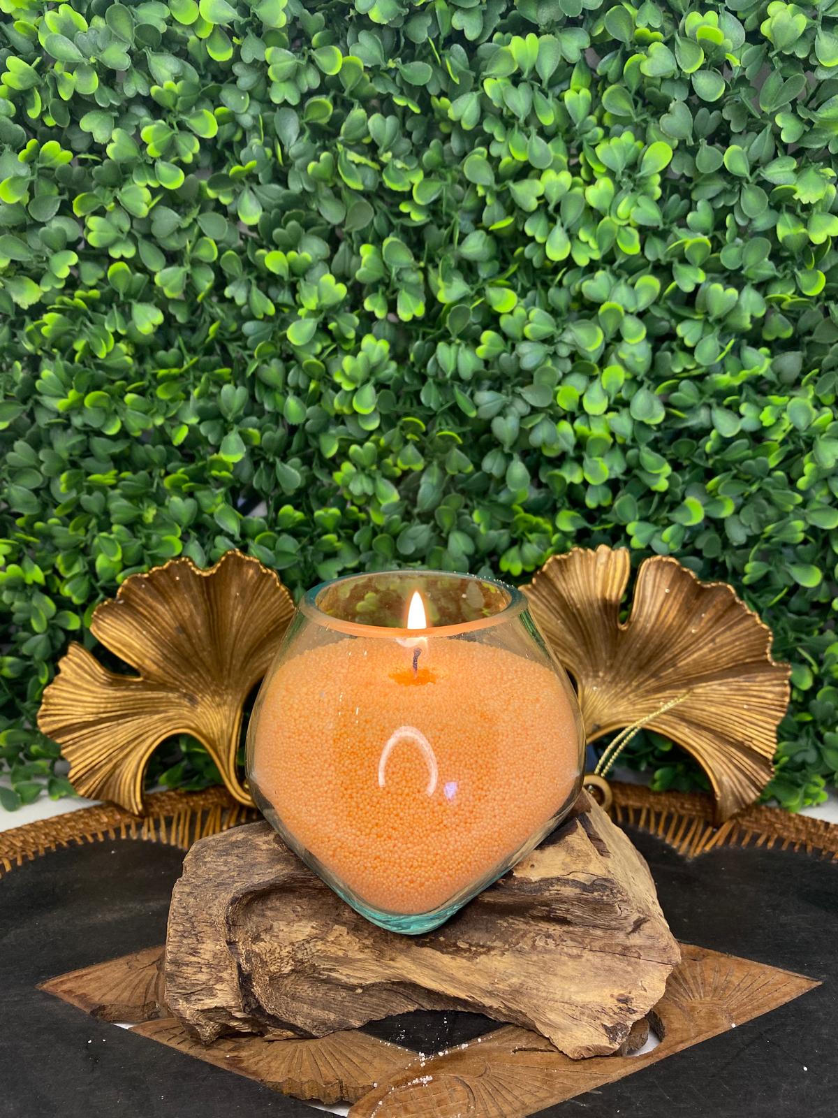 Sachet bougie perlée (Orange) 🟠 - 250g + 10 mèches inclus