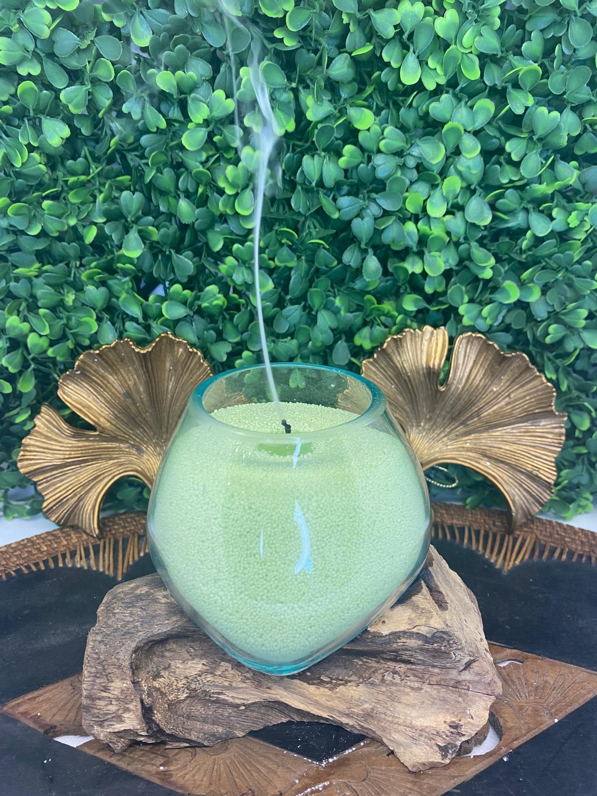 Sachet bougie perlée (Vert) 450g 🟢 + 10 mèches inclus