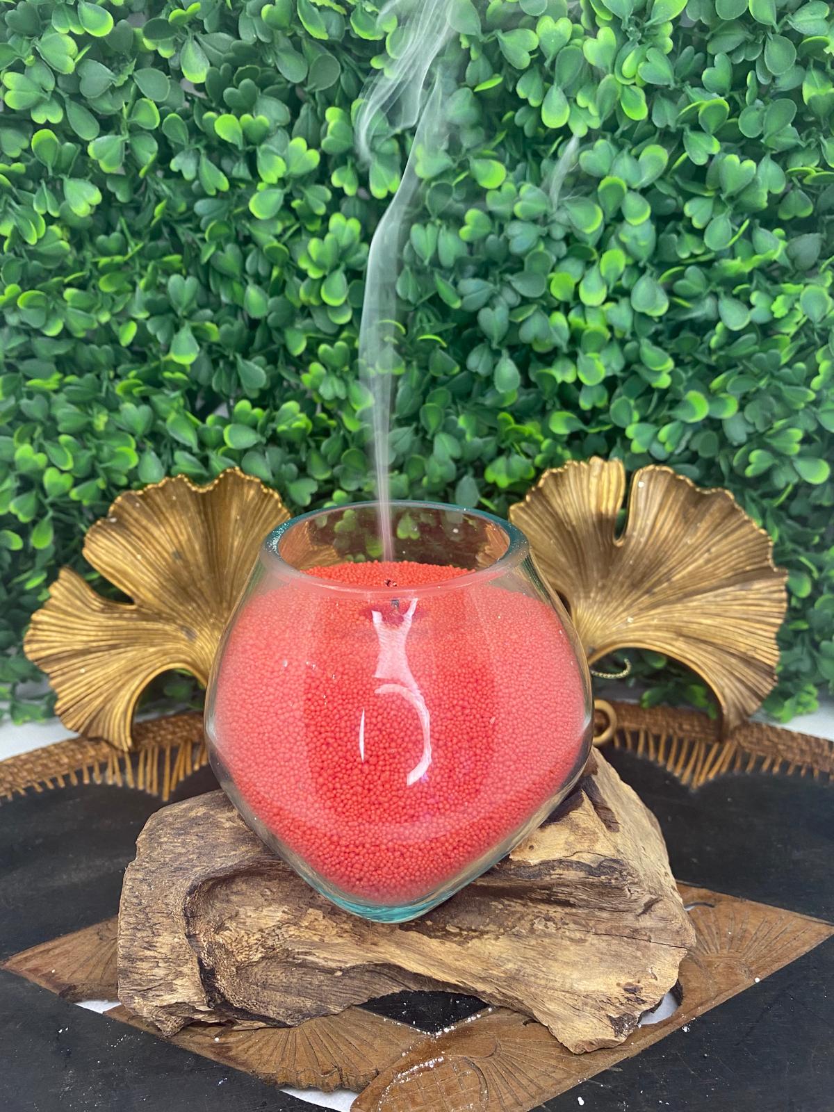 Sachet bougie perlée (Rouge) 250g 🔴 + 10 mèches inclus