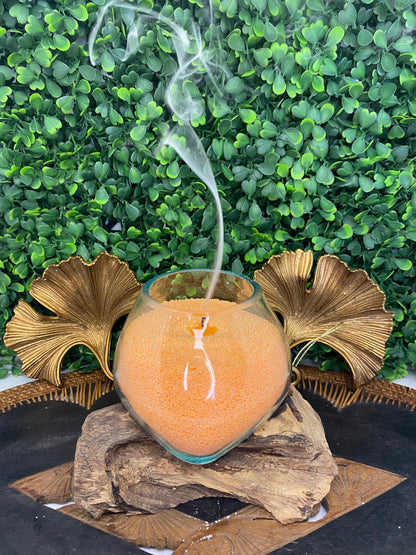 Sachet bougie perlée (Orange) - 450g 🟠 + 10 mèches inclus