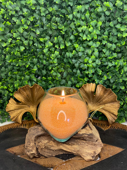 Sachet bougie perlée (Orange) - 450g 🟠 + 10 mèches inclus