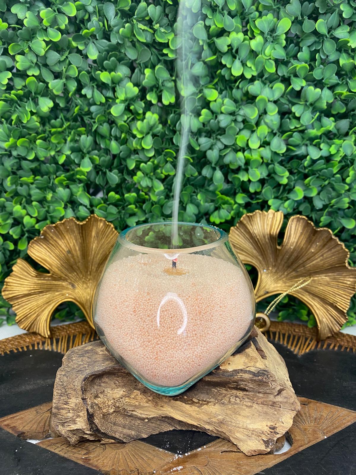 Sachet bougie perlée (Rose poudré) 🌸  - 450g + 10 mèches inclus