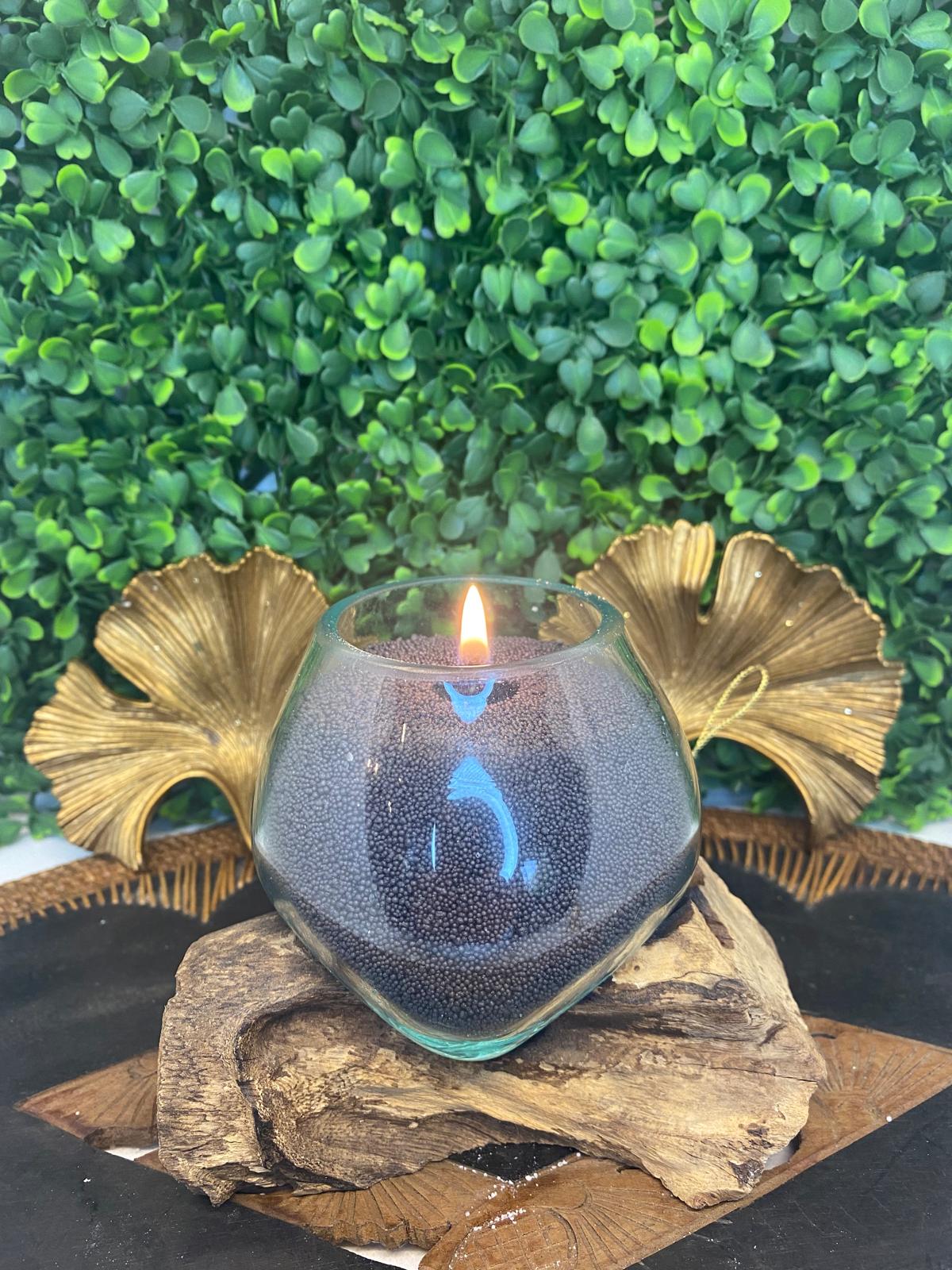 Sachet bougie perlée (Noir) 450g ⚫️ + 10 mèches inclus