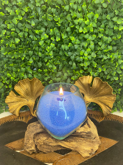 Sachet bougie perlée (Bleu) 450g 🔵 + 10 mèches inclus