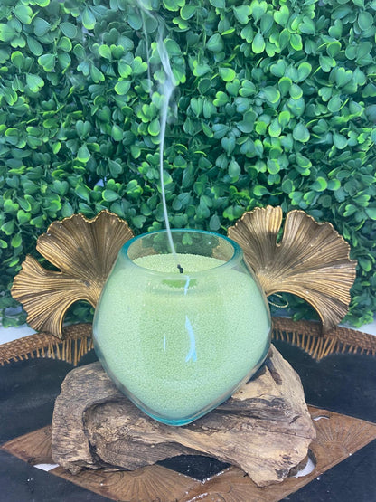 Sachet bougie perlée (Vert) 450g 🟢 + 10 mèches inclus