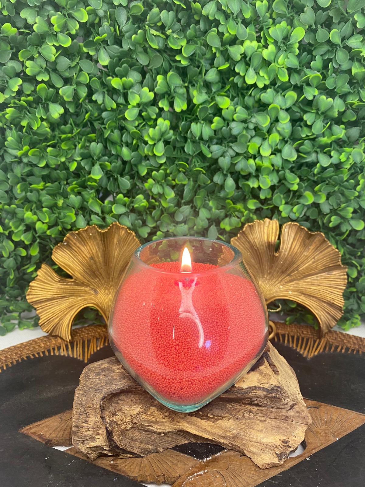 Sachet bougie perlée (Rouge) 250g 🔴 + 10 mèches inclus